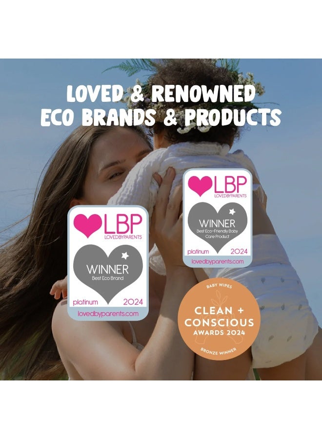 إيكو من ناتي مناديل مبللة للمرحاض قابلة للرمي في المرحاض بدون رائحة، 42 منديل - Image 3